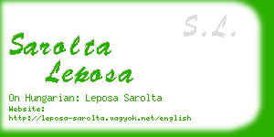 sarolta leposa business card